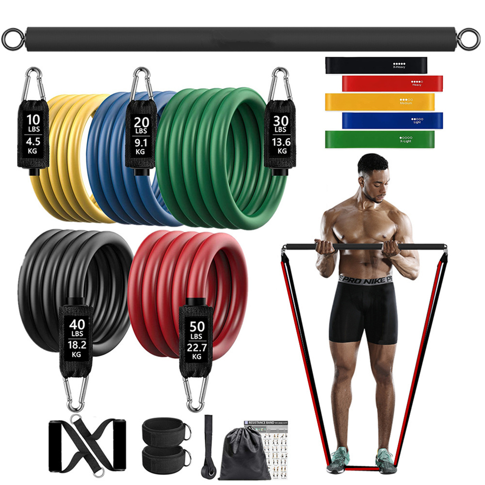 Home Gym Weight Bench - 150lb Fitness Booty Resistance Elastic Band