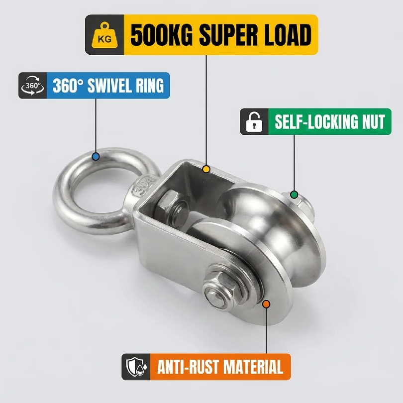 1PCS U Type Swivel Pulley 304  - Home Gym System 评论和价格