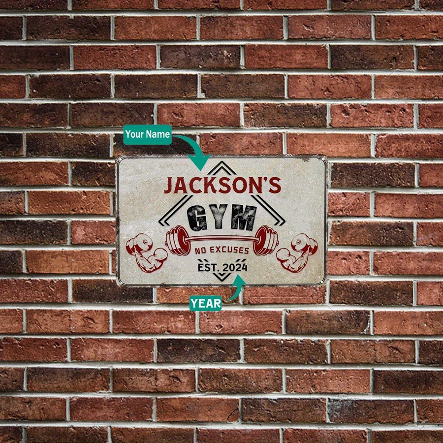 1pc Custom Name Gym Plaque,Per - Home Gym Decor 评论和价格