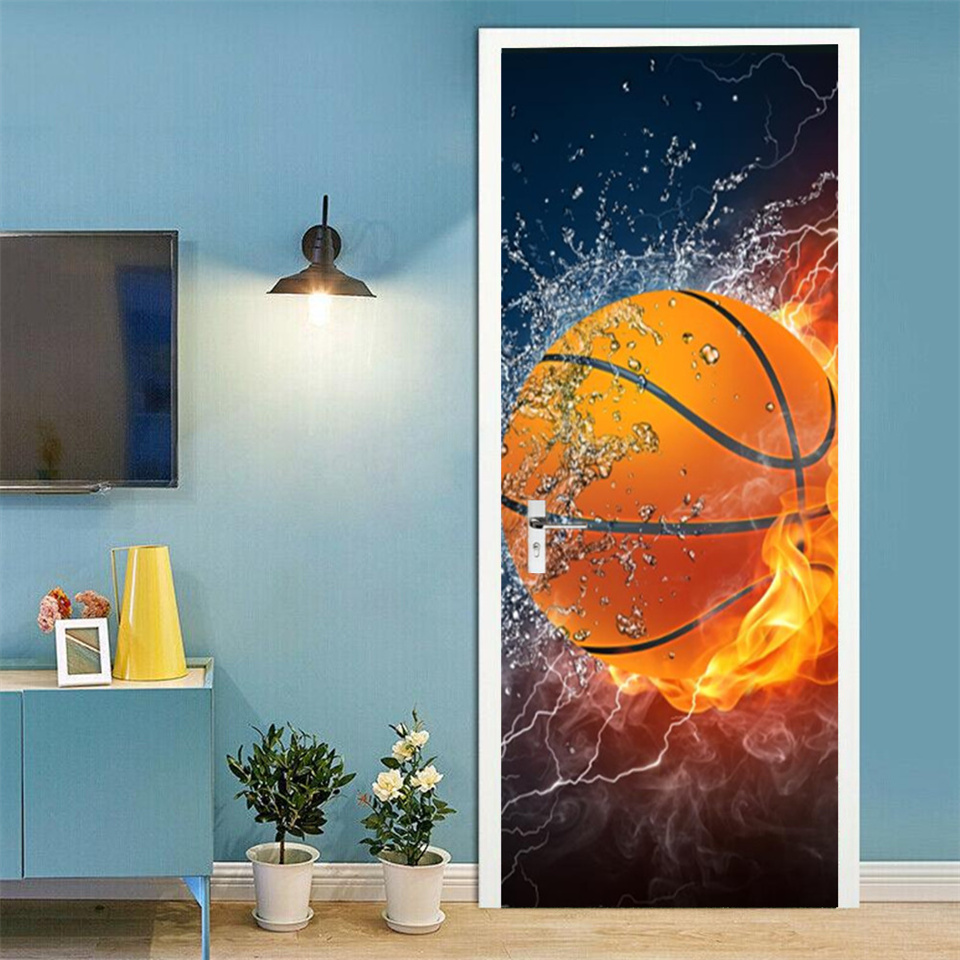 Football Basketball 3D Wallpap - Home Gym Decor 评论和价格