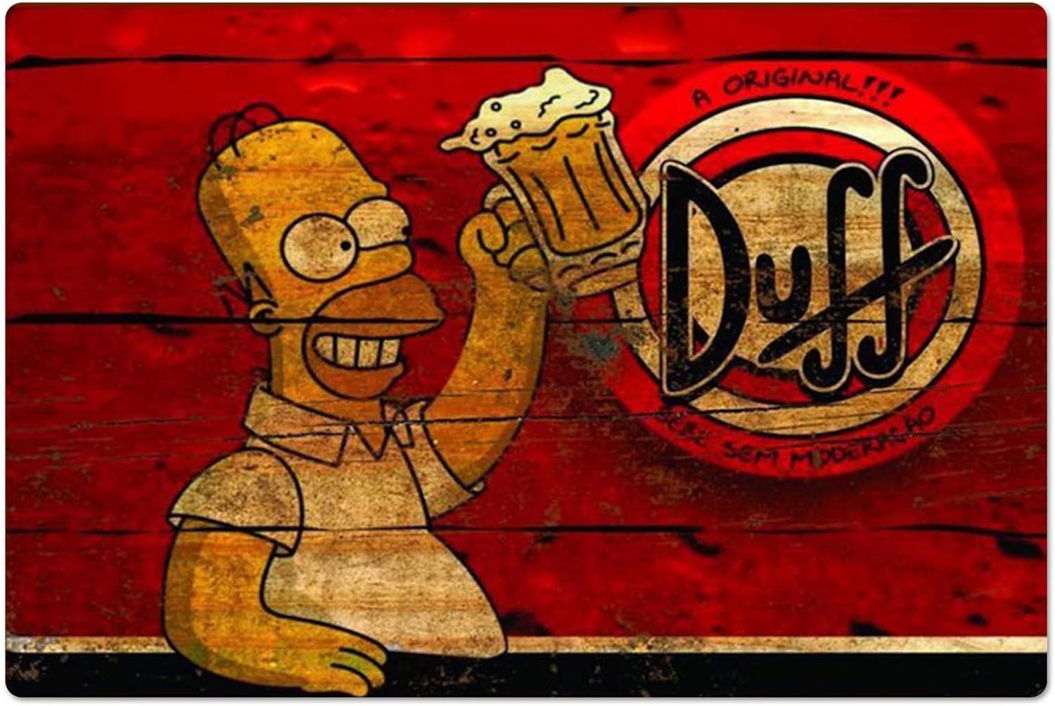 Retro Metal Poster Homer Duff  - Home Gym Decor 评论和价格