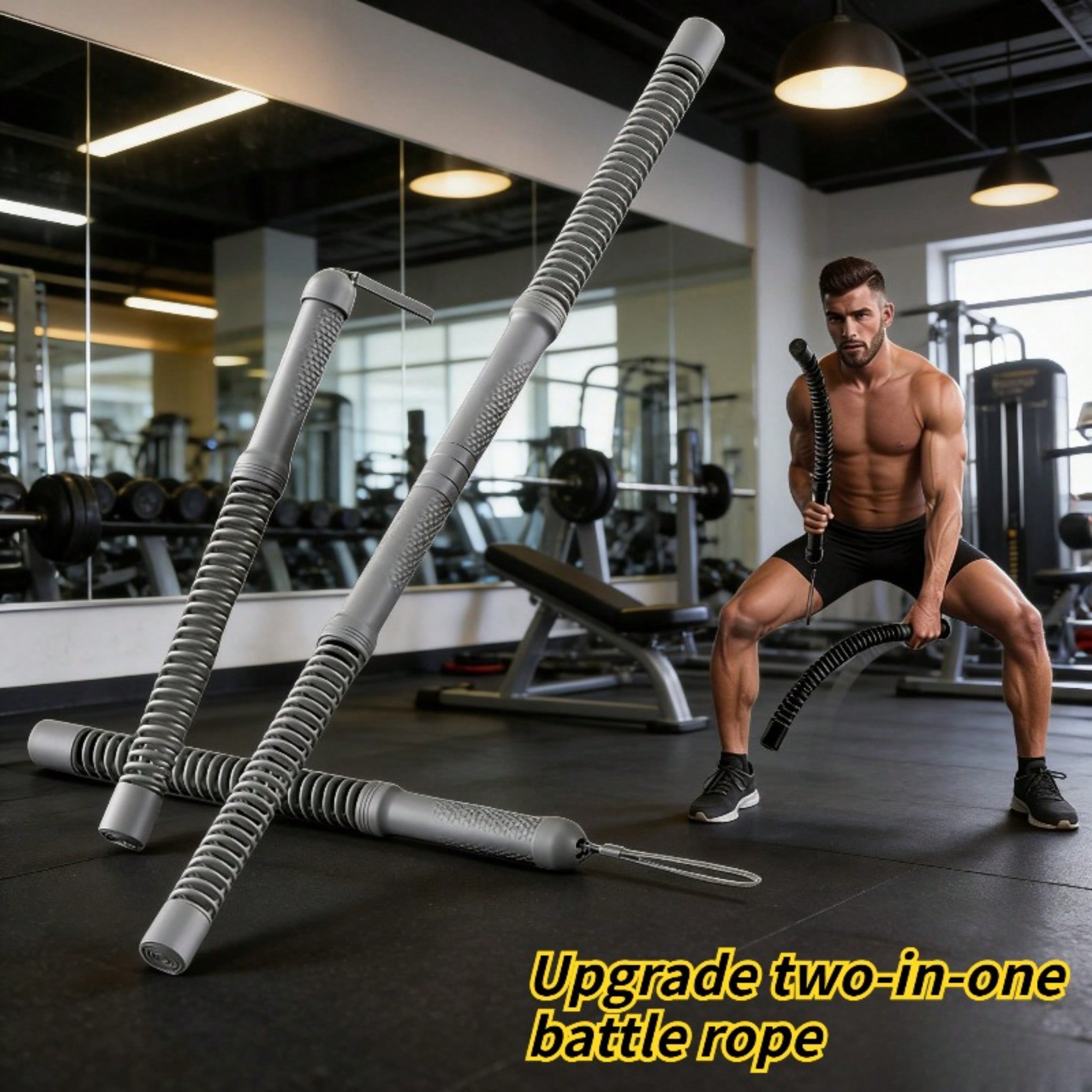 2-in-1 Upgraded Cordless Battl - Home Gym Resistance 评论和价格