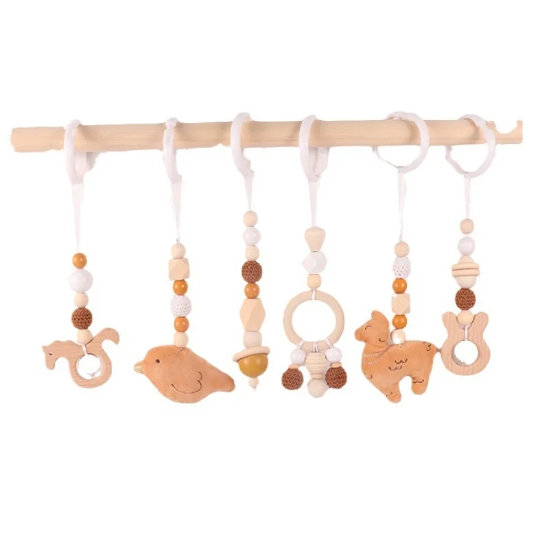 6Pcs Wooden Baby Toys Wooden B - Home Gym Decor 评论和价格
