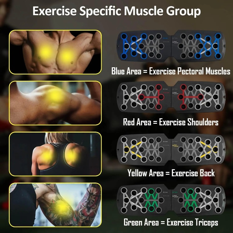 Foldable Push Up Board with Re - Home Gym System 评论和价格